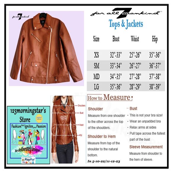 7 for All Mankind NEW Y2K Oversize Various Zippers Faux Leather Jacket M - Picture 12 of 12